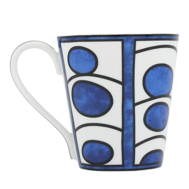 Hermès Tall Blue D'ailleurs Mug No. 1 Blue/WhiteP030138P Porcelain in Blue from GALLERY RARE, photo 3 of 12