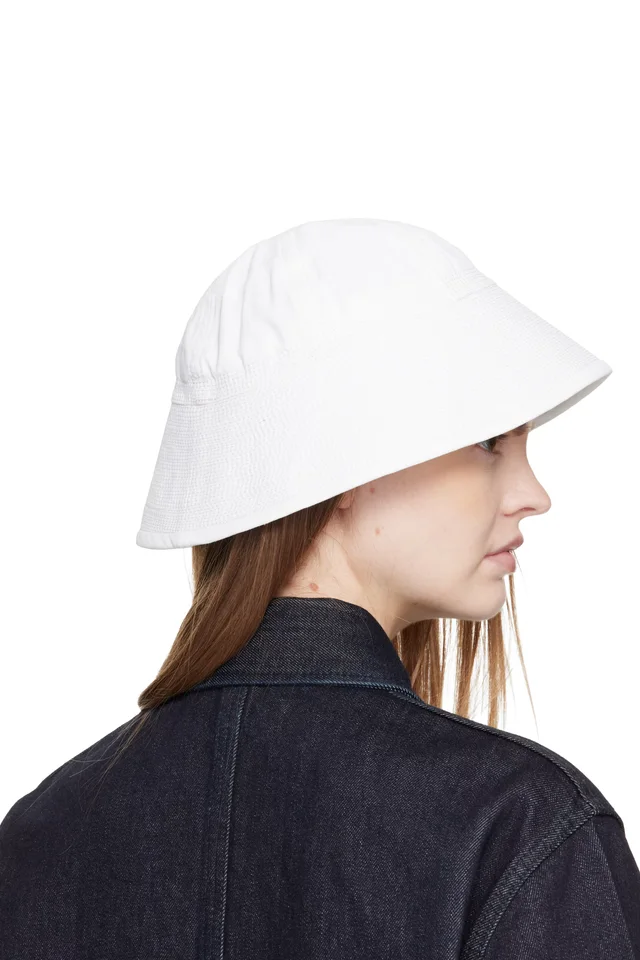 Jil Sander Off-White Linen Bucket Hat, photo 3 of 3 from SSENSE