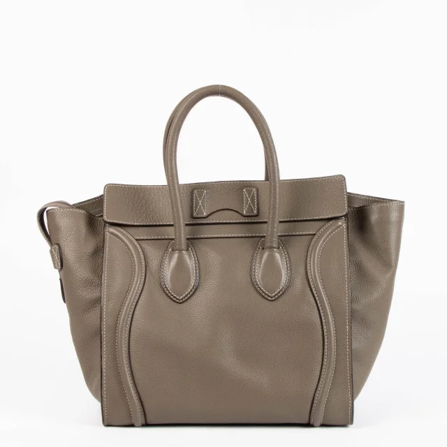 Celine Taupe Calfskin Soft Mini Luggage Bag in Taupe Calfskin from Labellov, photo 3 of 7