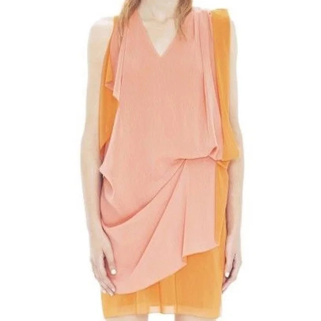 Acne Studios Mallory Drapey Vintage Style Mini Dress in pink|orange from Poshmark