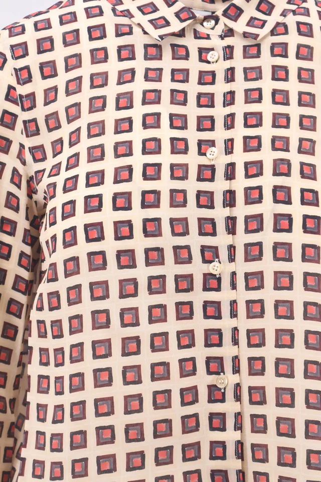 Aspesi Geometric‑print long‑sleeve shirt, photo 3 of 3 from SENSER