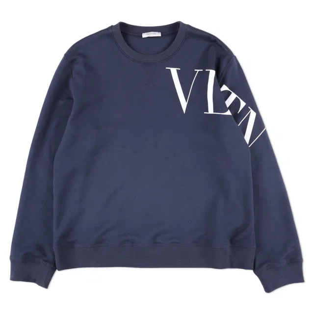 Valentino Garavani Navy VLTN Logo Jumper in Navy from HEWI