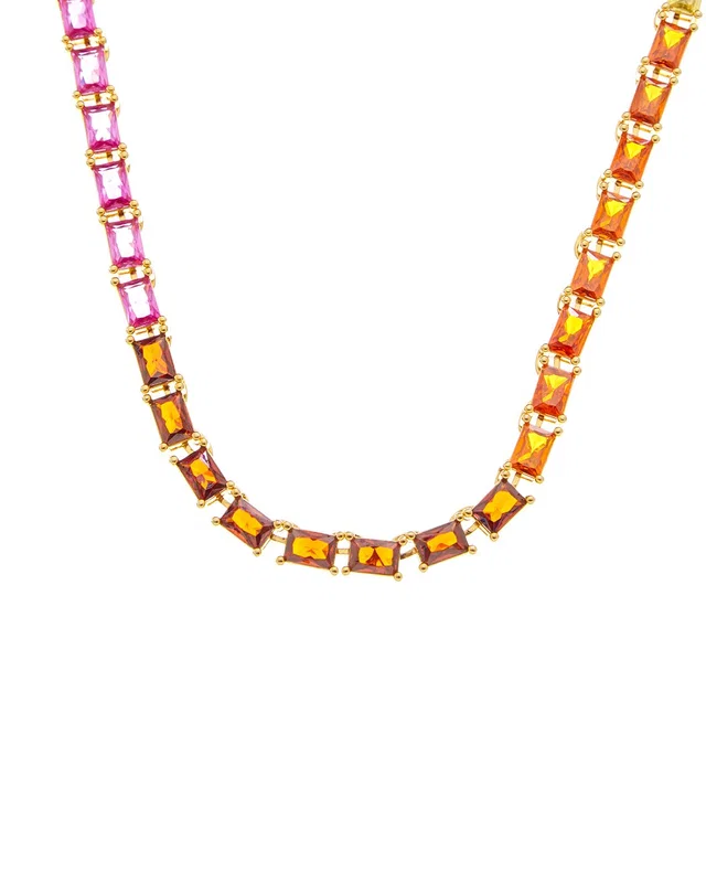 Crystal Haze 18K Plated CZ Statement Necklace, image 1 of 1 from Gilt