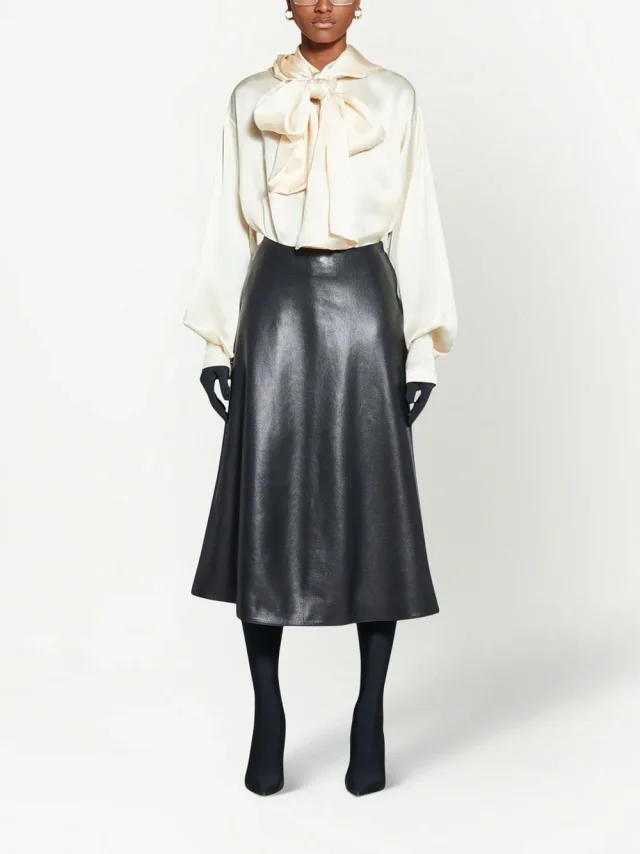 Balenciaga Leather Midi Skirt, photo 3 of 3 from Balardi