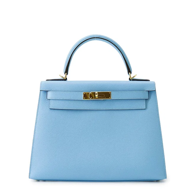 Hermès Kelly Sellier Celeste Epsom Size 28 in Epsom leather from GALLERY RARE