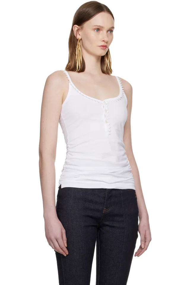 JACQUEMUS White 'Le Darbdeur Clavela' Tank Top, photo 2 of 4 from SSENSE