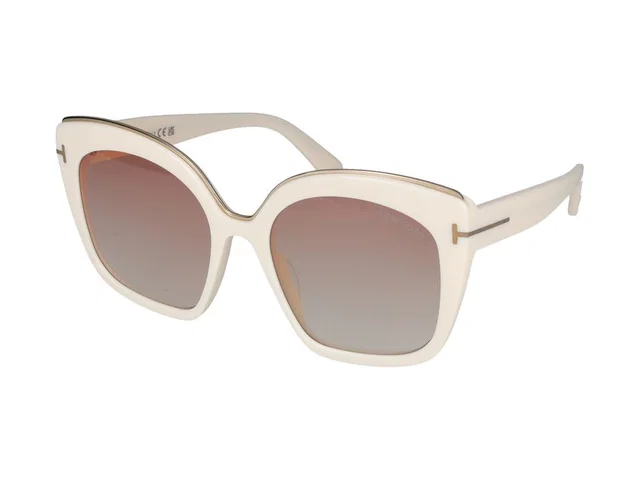 Tom Ford Ft0944 Oversized Square-Frame Sunglasses — Cream Plastic in White from HEWI