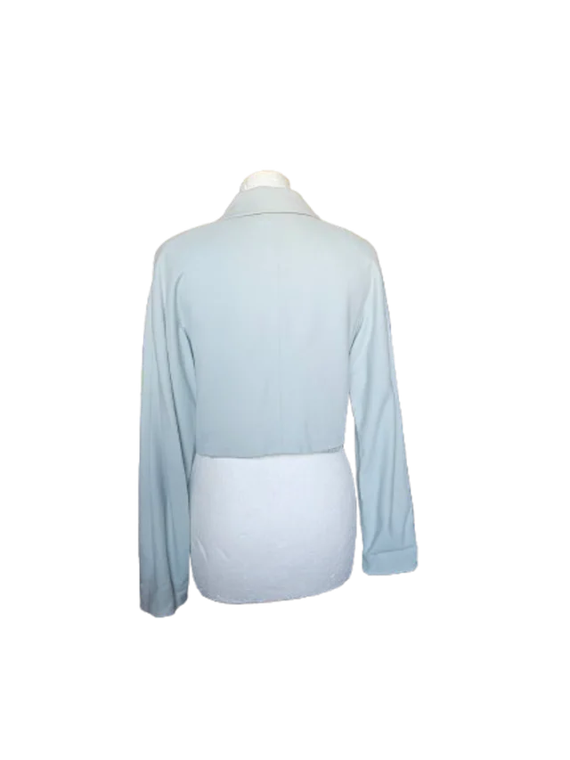 Versace cropped blazer/jacket Light blue Size: S in Blue from Oxfam Online Shop, photo 2 of 2