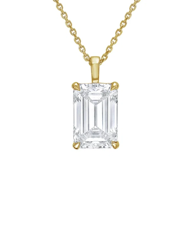 Diana M Lab Grown Diamonds 14K 4.00 ct. tw. Lab-Grown Diamond Solitaire Pendant, image 1 of 1 from Rue La La