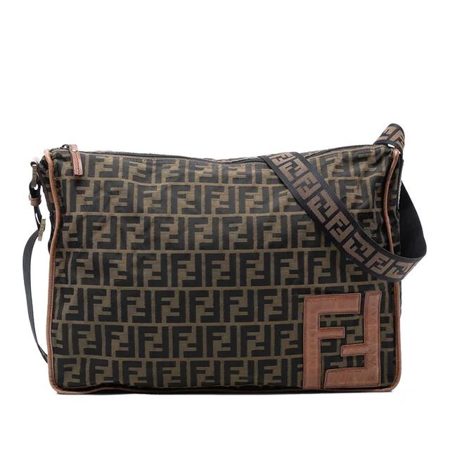 Brown Fendi Zucca Canvas Crossbody in Brown Canvas from Designer Revival