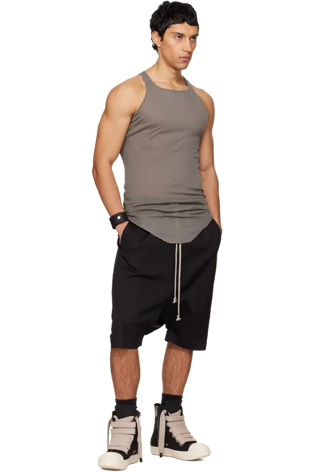 Rick Owens Black Temple Rick S Pods Shorts, photo 4 of 4 from SSENSE