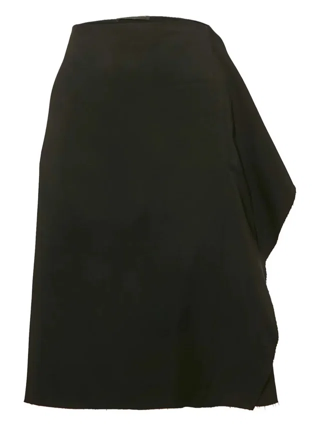 Versace draped pencil skirt - women - Viscose/Elastane/Silk - 46 - Black in black Silk from Farfetch