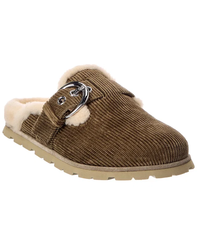 Stuart Weitzman Chrystie Velvet & Shearling Mule, image 1 of 1 from Gilt