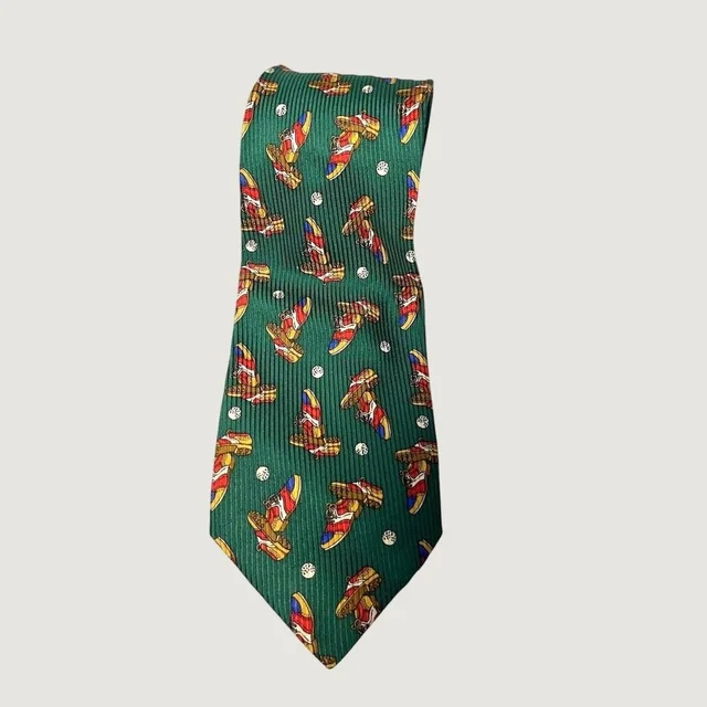 Fendi Cravatte Mens Green 100% Silk Golf Shoes Pattern Italian Designer Neck Tie in green from Poshmark