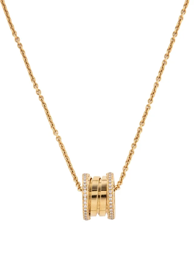 Bvlgari 18K Diamond B.Zero1 Necklace, 18" in multicolor from The RealReal