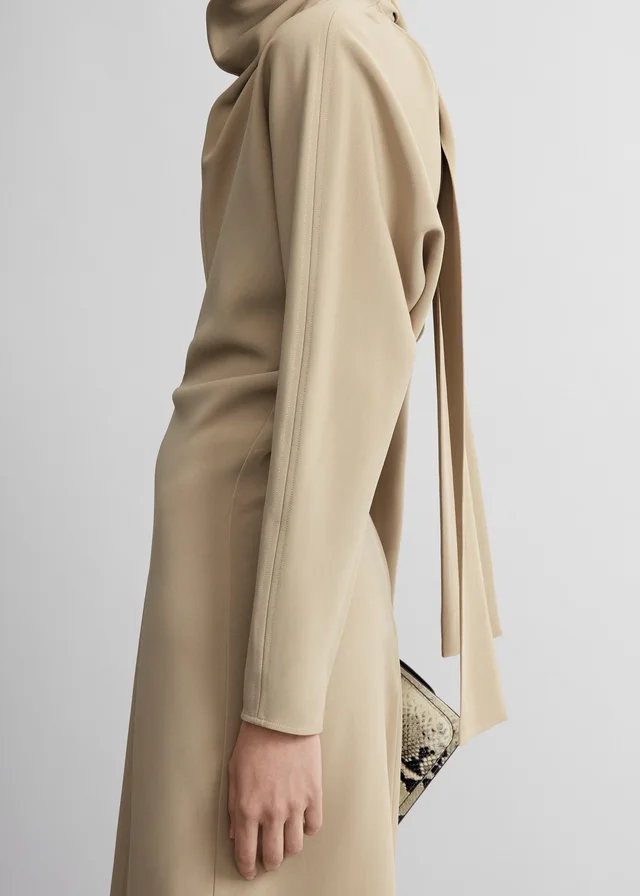 Totême Scarf-Neck Long Sleeved Maxi Dress, photo 6 of 6 from SENSER