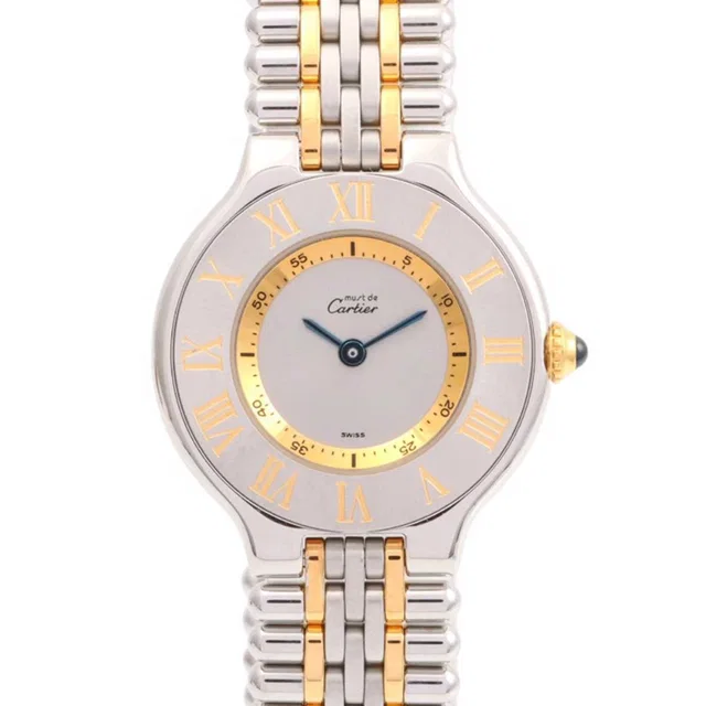 Cartier Must 21 SM W10073F4 Quartz Silver in Silver from VINTAGE QOO TOKYO