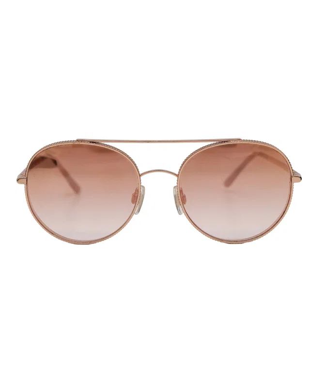 Dolce & Gabbana Round Mirrored Sunglasses Rose Gold in Pink from Luxury Promise