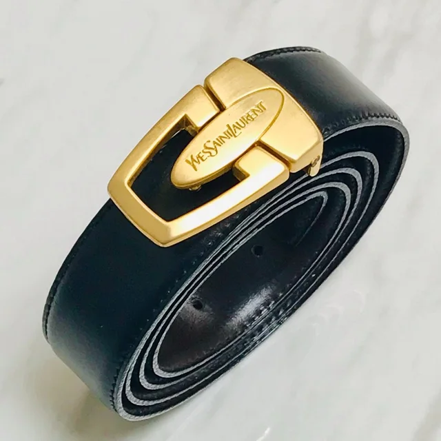 Saint Laurent belts in black|gold Satin from Poshmark