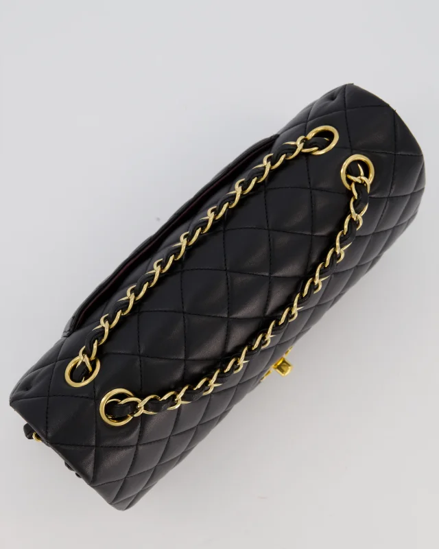 Chanel Medium Classic Double Flap Bag in Black Lambskin from Sellier, photo 15 of 19