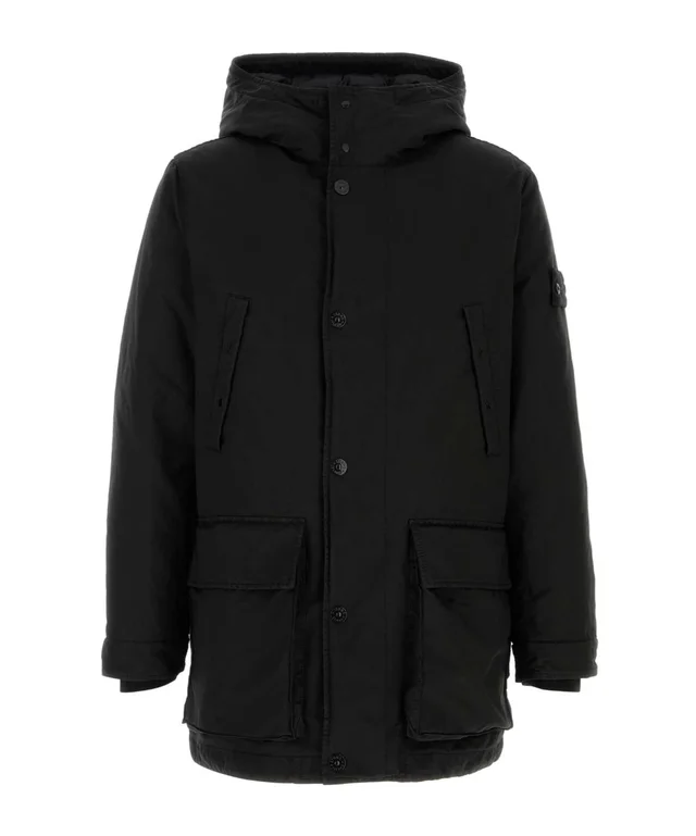 Hooded down jacket