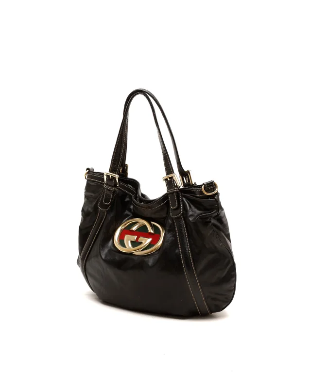 Gucci Shiny Britt Tote Bag in Leather from A Retro Tale, photo 2 of 7