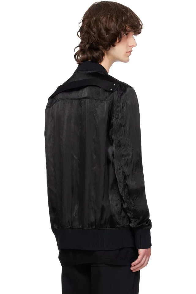 Rick Owens Black Temple Classic Flight Bomber Jacket, photo 3 of 4 from SSENSE