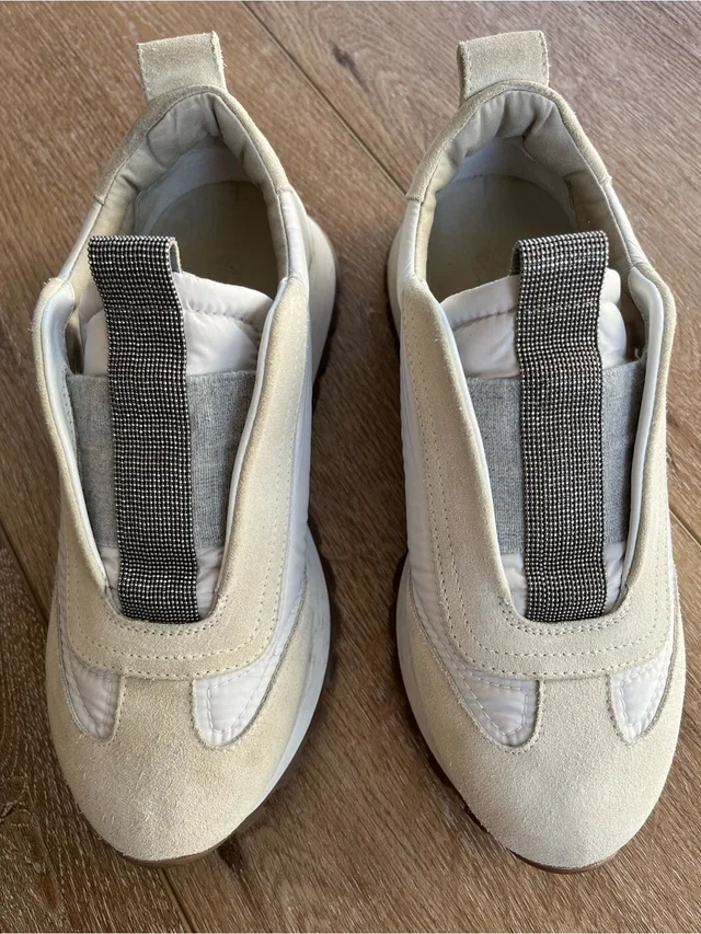 Brunello Cucinelli Monili Laceless Trainer Sneaker 37 1/2 in Suede from Poshmark