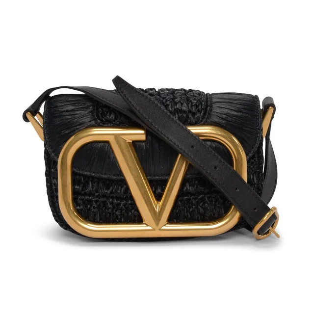 Valentino Garavani Raffia Small Braided Supervee Bag from Blue Spinach