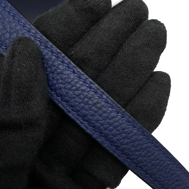 Hermès Kelly Retourne blue navy Togo Leather Size 35 in Navy Togo leather from GALLERY RARE, photo 14 of 17