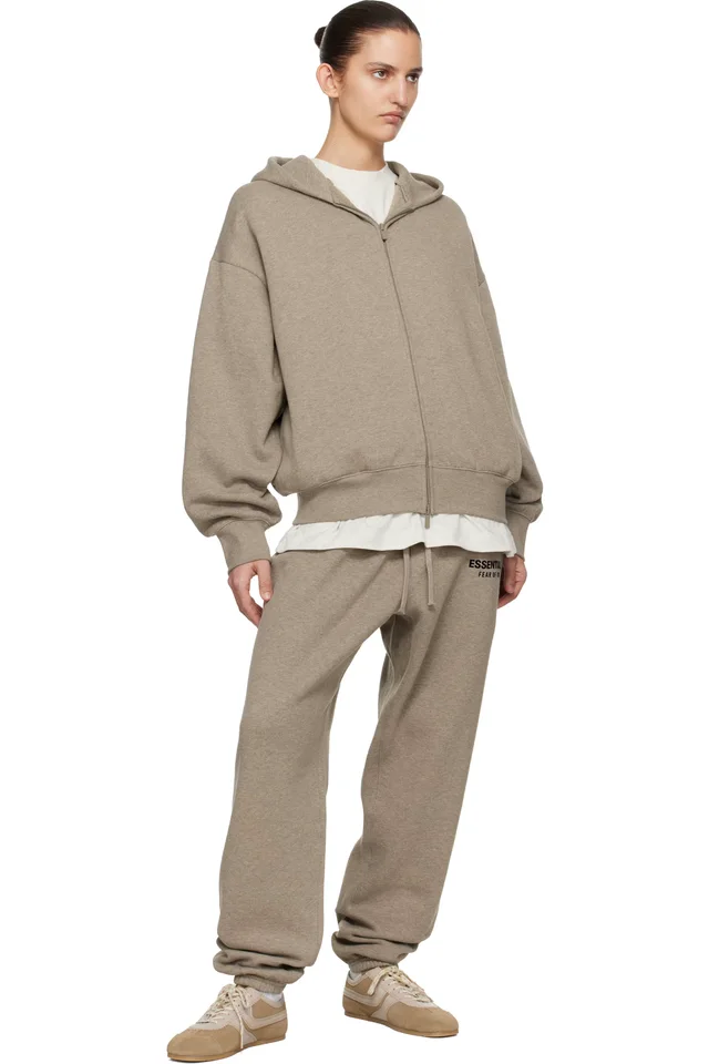 Fear of God ESSENTIALS Beige Classic Sweatpants, photo 4 of 4 from SSENSE
