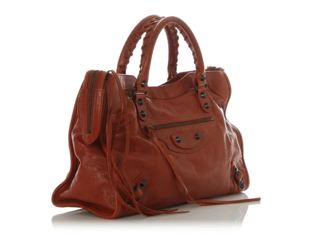 Balenciaga 2011 Orange Brûlée Agneau Classic City in Orange Lambskin from Ann's Fabulous Finds, photo 5 of 9
