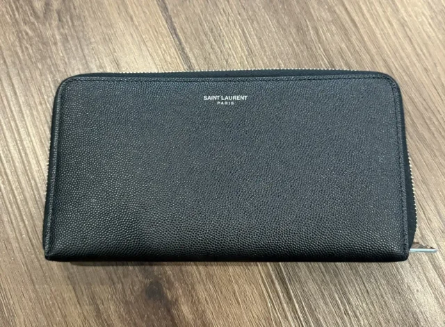 Saint Laurent Bi-Fold Wallet W/ Zipper in black from Grailed, photo 1 of 1