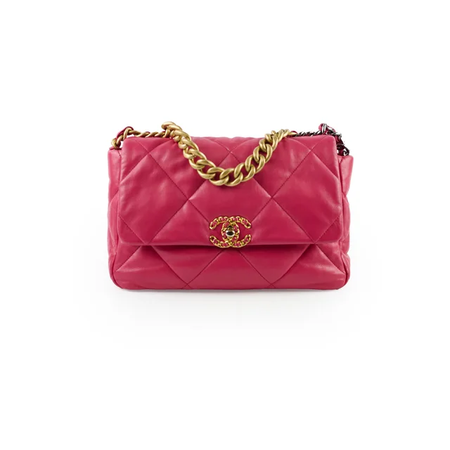 Chanel Medium 19 Fushia in Lambskin from The Purse Affair