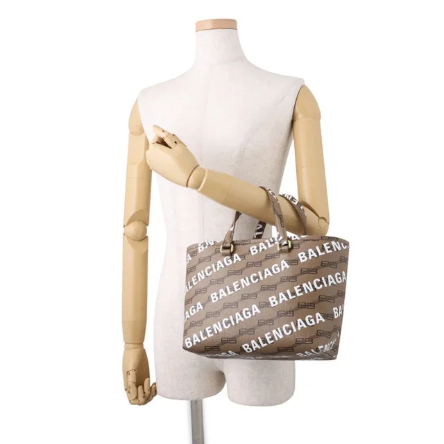 Balenciaga BBMonogram Shopper Bag Brown702699 PVC Size Small from GALLERY RARE, photo 4 of 18