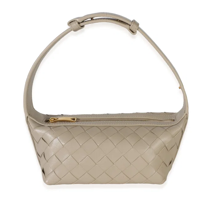 Bottega Veneta Beige Intrecciato Nappa Mini Wallace Top Handle in Beige Nappa leather from myGemma