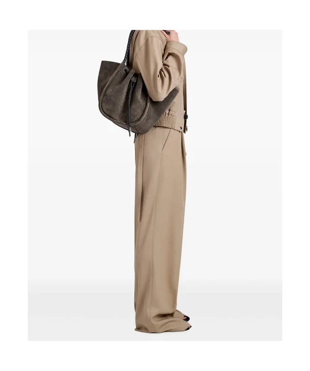 Proenza Schouler large Ruched tote in suede and braided calf, photo 5 of 5 from SENSER