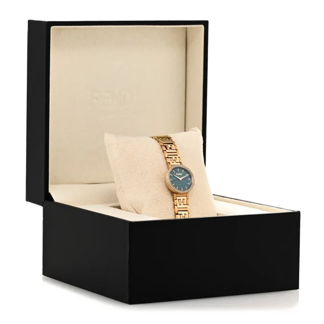 Stainless Steel Diamond Bezel Malachite 19mm Fendi Forever Quartz Watch from FASHIONPHILE, photo 5 of 5