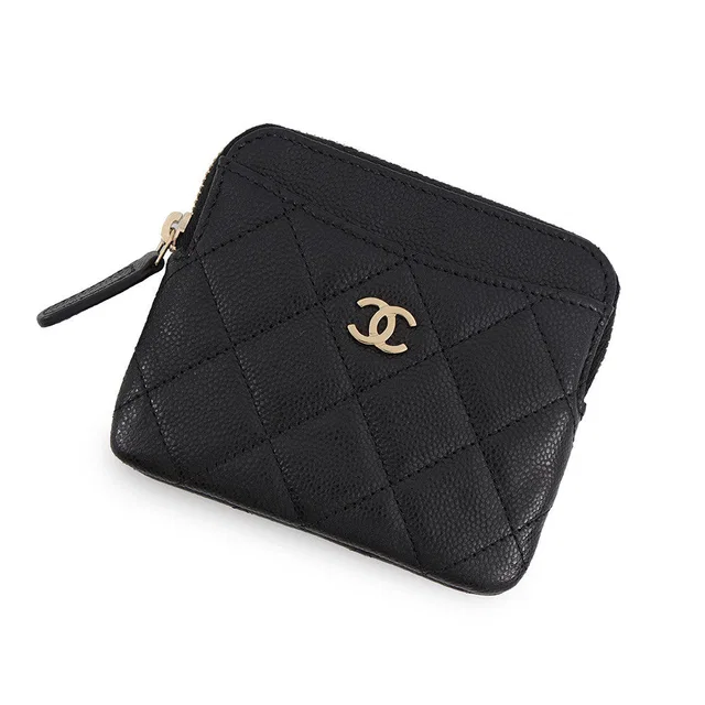 Chanel Matelasse Zip coin purse BlackAP2061 Caviar Leather in Caviar leather from GALLERY RARE