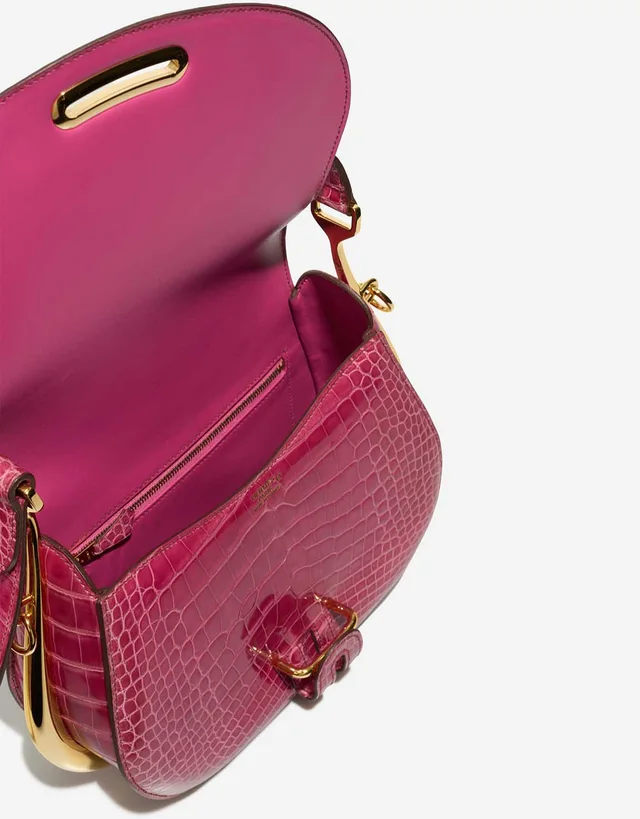 Hermès Passe-Guide Alligator Mississippi Rose Tyrien in Pink Crocodile from SACLÀB, photo 9 of 9