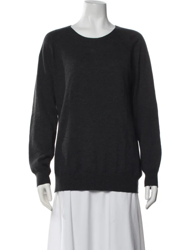 Stella McCartney Virgin Wool Crew Neck Sweater in black Wool from The RealReal