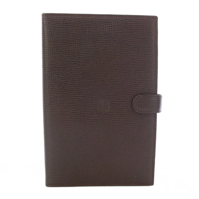 Loewe Anagram Planner Cover Leather with Ballpoint Pen Brown in Brown Leather from The Reluxe