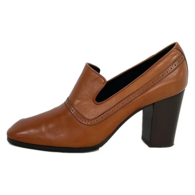 Celine Pumps Light Brown Peep Toe Phoebe Philo Era Leather Heels in Brown Leather from The Reluxe