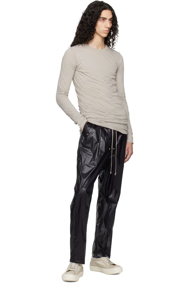 Rick Owens Black Temple Bela Trousers, photo 4 of 4 from SSENSE