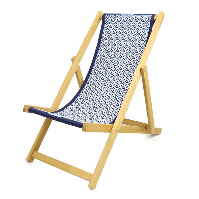Burberry Monogram Cotton Wood Folding Chair from LuxUness