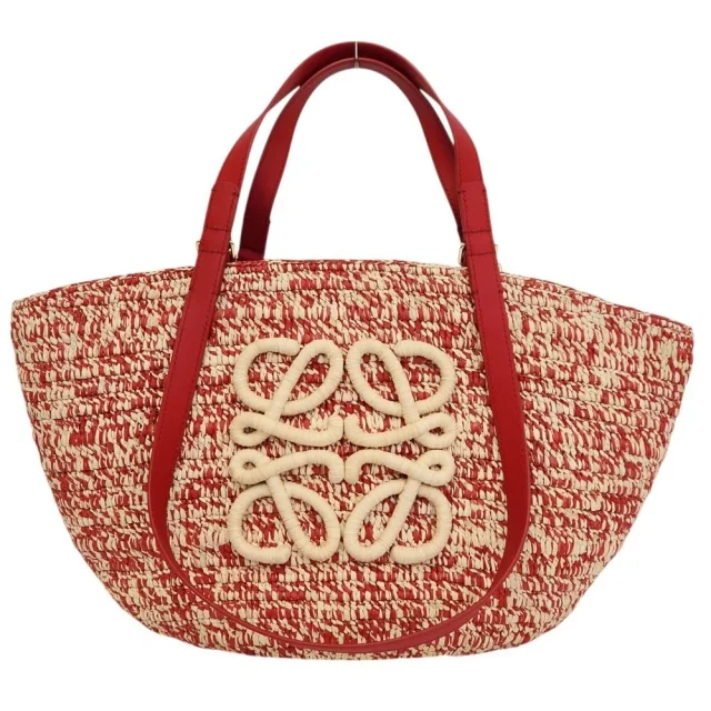 Loewe Eclipse Raffia Calfskin Bag in Beige Straw from LuxUness, photo 2 of 13