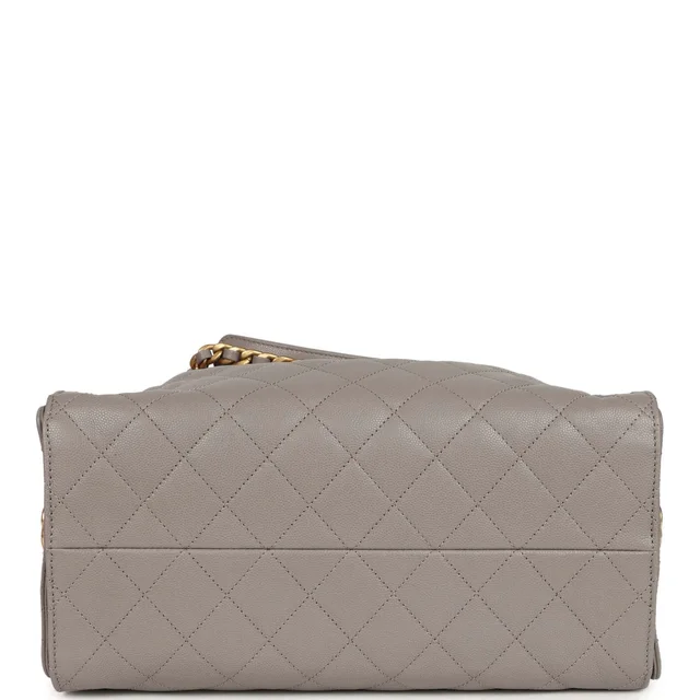 Chanel Medium 25 Hobo Bag Dark Grey Caviar Antique Gold Hardware in Grey Caviar leather from Madison Avenue Couture, photo 7 of 10