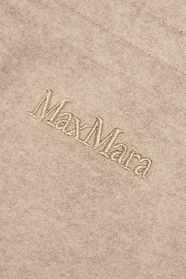 Max Mara Onagro Wool-Blend Felt Mini Skirt in Sand, photo 4 of 4 from THE OUTNET
