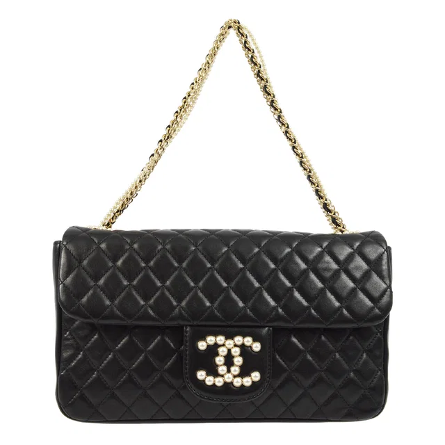 Chanel 2011 Black Lambskin Westminster Shoulder Bag in Black Lambskin from AMORE Vintage Tokyo