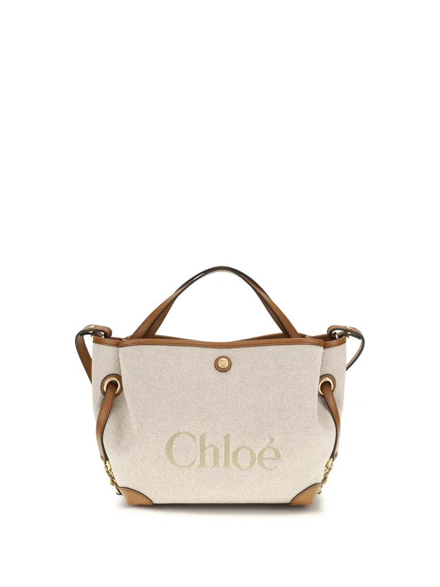 Chloé Clover Shoulder Bag — Beige Fabric in Beige Canvas from HEWI